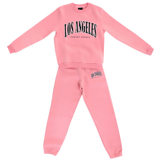 Target Παιδικές φόρμες σετ Crewneck & Jogger Pants Fleece "Los Angeles"
